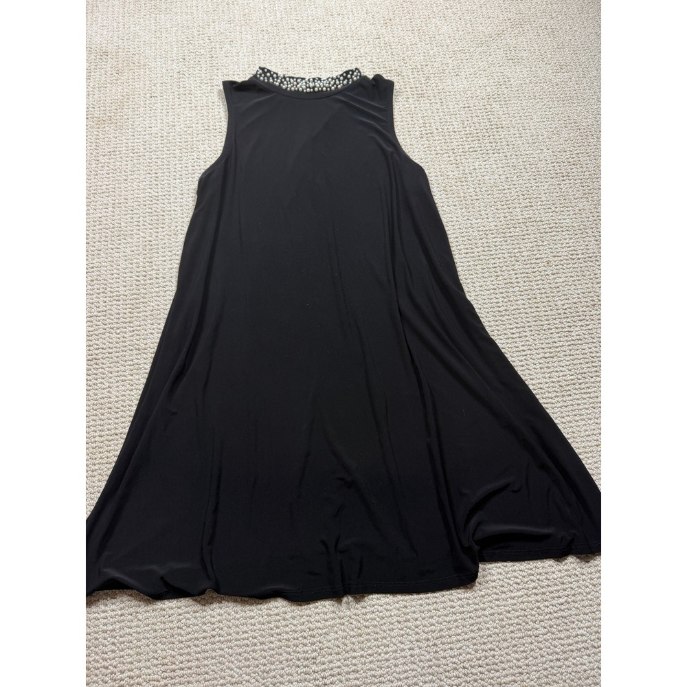 Annalee + Hope‎ Dress Womens Size Large Black Pearl Neckline A-Line Stretch USA